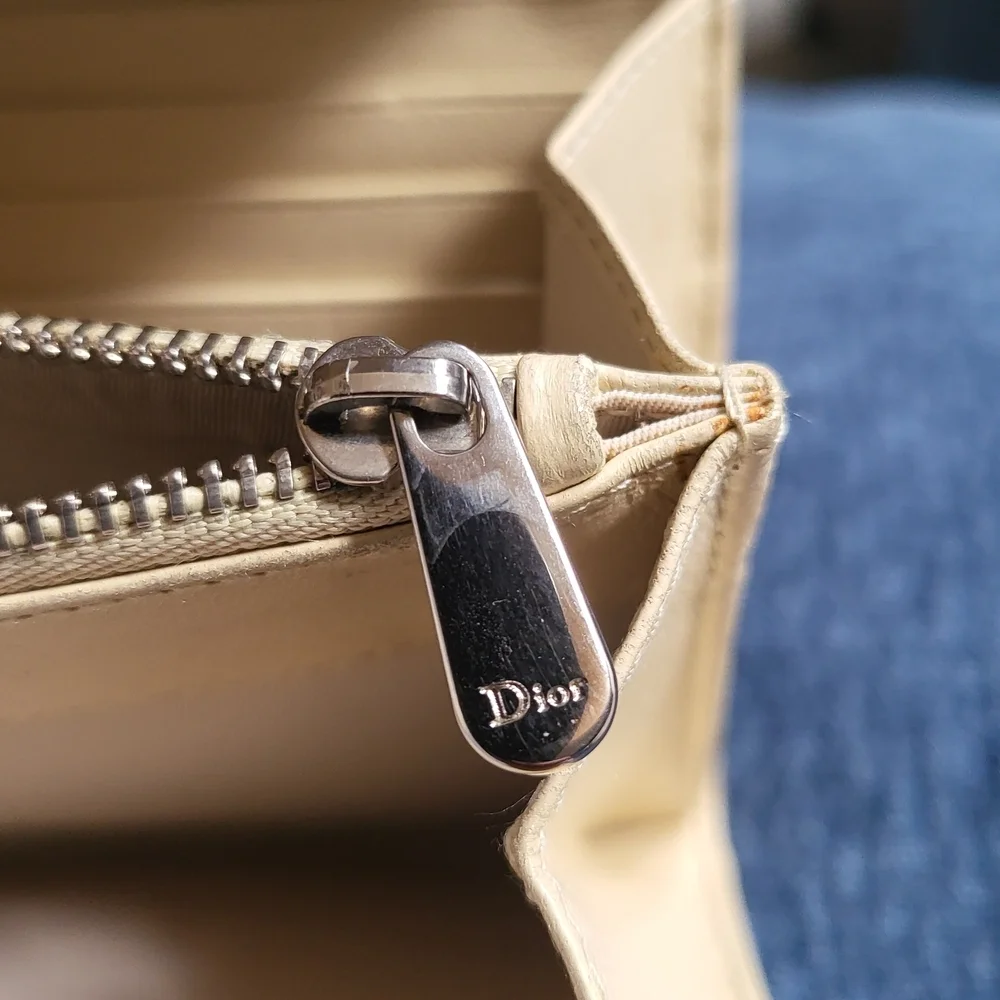 Christian Dior Patent Leather Long Wallet..Authentic..w/coa.